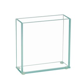 Royal Imports Flower Glass Vase Decorative Centerpiece for Home or Wedding by Royal Imports - Flat Rectangle Plate Glass, 6" W x 6" H, Clear