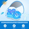 LAYCOL Baby Pool Float with UPF50+ Sun Protection Canopy,Add Tail
