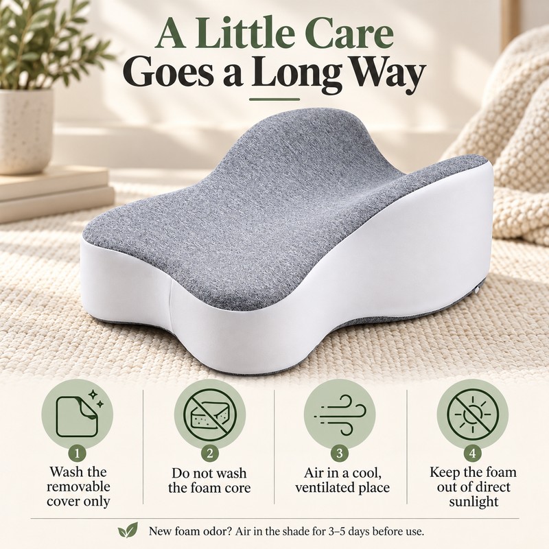 Memory Foam Leg Knee Pillow For Side Sleeping Support Pillow