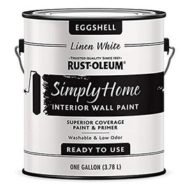 Rust-Oleum Simply Home Interior Wall Paint 343991 - Eggshell Linen White, 1 Gallon