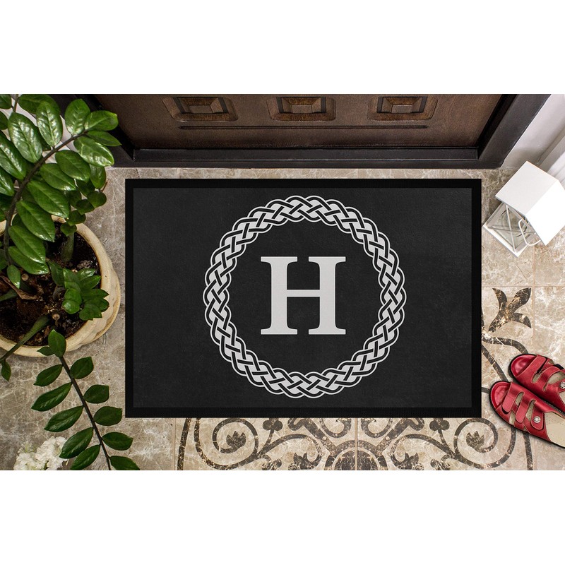 SpecialMe® Doormat Initial Letter Monogram Door Mat Family Married Couples
