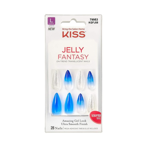 KISS Jelly Fantasy Translucent Nails Amazing Gel Look Ultra Smooth Finish Sculpted Nail - (KGFJ05)