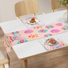Bigqin Table Runner with 4 Pieces Placemat Easter Linen, Happy