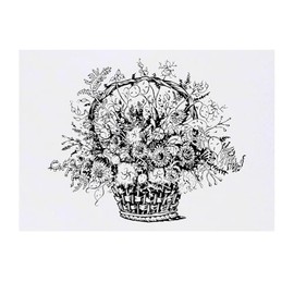 'Dried Flower Basket' Temporary Tattoo - Water Resistant, Skin-Safe, Non-Toxic Transfer (TO00075763)