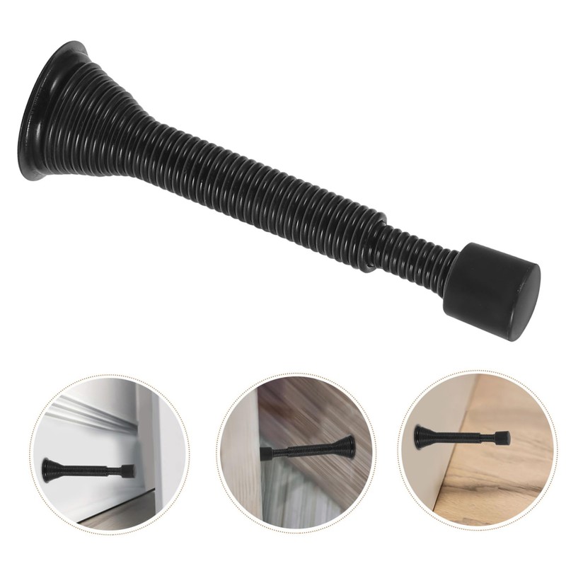 DOITOOL Spring Door Stop with Rubber Bumper Low Mounted Door