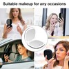 deweisn Compact Mirror, Lighted Travel Makeup Mirror with 1X/10X Magnifying