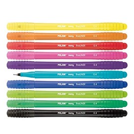 Milan Estuche Pegable con 10 Marcadores de Colores Punta Fina de 0.4 mm Sway