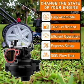 Carburetor 799584 594058 Compatible with B&S Carb 594057 592361 594529 for Troy Bilt TB110 TB200, Craftsman M260 Lawn Mowers, 163cc Engines