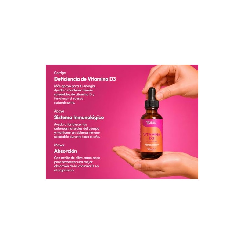 Vitamina D3 con Aceite de Oliva en Gotero 400IU por