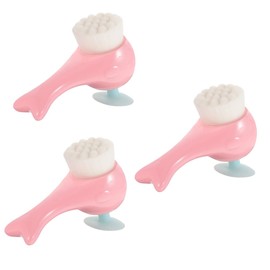 Baluue 3pcs Plastic Face Scrubber Exfoliating Cleaning Brush for Facial Exfoliator