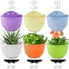 DEAYOU 6 Pack Wall Planter Hanging Flower Pot, Window Hang