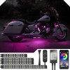 8pcs Motorcycle Underglow LED Strip Light Kit Waterproof RGB Neon