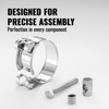 Poppstar 2 Pieces T-Bolt Hose Clamps Stainless Steel Clamping Width