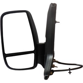 Driver Left Side Mirror Replacement Lower Glass with Plate fit Ford Transit 150 250 350 from 2015-Onward