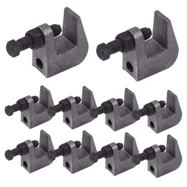 Aiwaiufu 10 Packs 1/2"-13 Heavy Duty Top Beam Clamps, Safety Rod Beam Clamp, Wall Mount Ceiling Vertical Piping Support for Copper/PVC Tubing, Max 3/4" Jaw Opening, UNC Thread