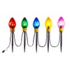 Novelty Lights 5 Light Jumbo LED C7 Multi Color Pathway