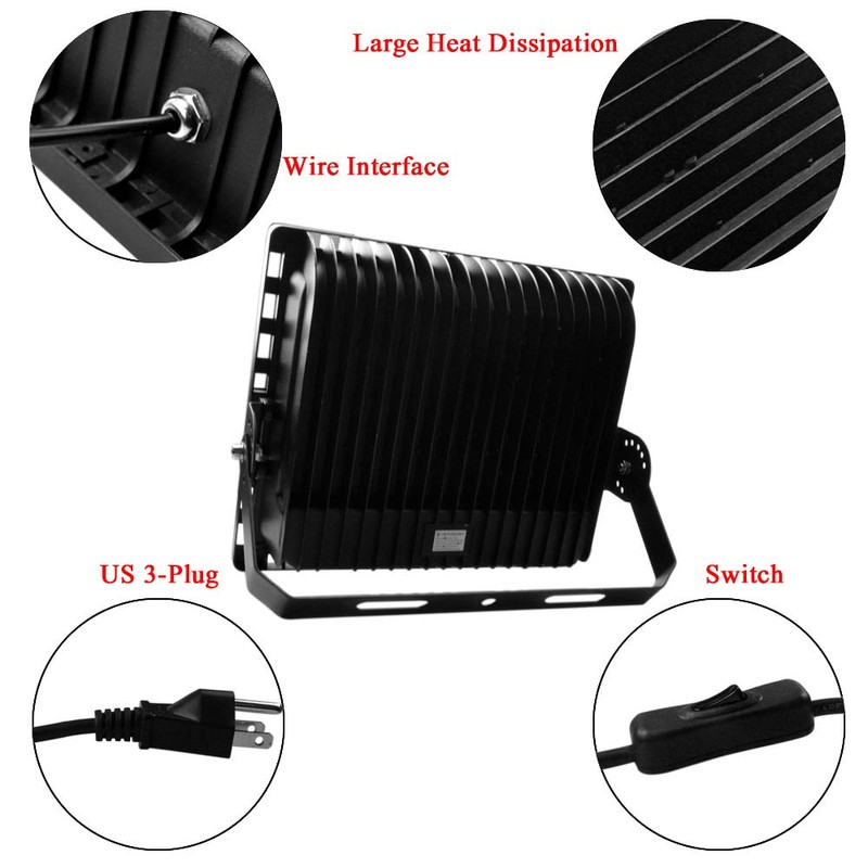 200W LED Flood Light Outdoor, 20000lm Super Bright Work Lights,