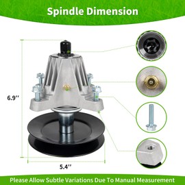 Lawn Mower Deck Rebuild Kit for 54 Inch Cub Cad et/MT D RZT L54 S54 L54KH L54KW S54KH Z6600 Z6900 Includes 3 Spindle 618-06978, 3 Blade 742-05056A, 1 Belt 954-04329