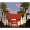Amgo 10' x 10' Red Square Sun Shade Sail Canopy
