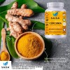 Cúrcuma Orgánica 100 Cápsulas Pura Suplemento Alimenticio Antiinflamatorio Natural Digestión