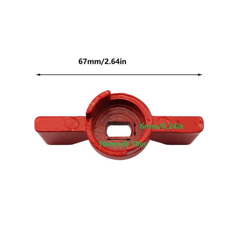PZRT Ball Valve Butterfly Handle Flat Hole Aluminum Alloy Mini