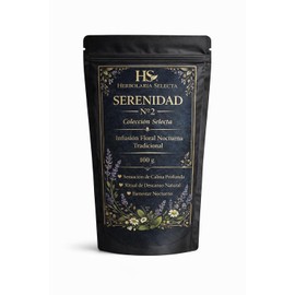 Herbolaria Selecta Serenidad Nº2 – Infusión Floral Nocturna 100 g | Tisana Artesanal con Pasiflora, Tila, Toronjil, Lavanda y Manzanilla | Ritual Botánico de Calma
