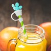 2Pcs Silicone Straw Covers, 0.3in Cactus Shape Straw Toppers Drinking