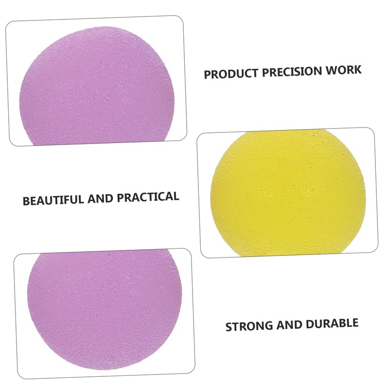 FRCOLOR 2Pcs Round Grip Balls for Hand Therapy Stress Relief