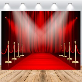 ASDCXZ Red Carpet Background 2.2 x 1.5 m, Graduation Prom Large Red Carpet Fabric Film Party Background Film Stars Red Curtain Prom Party Dress Photo Background Birthday Party Background Studio Prop