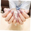 WOONEKY 24pcs Marble False Nails Full Cover for Women Stylish
