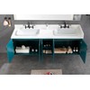 LOPOO Oval Ceramic Self-Rimming Bathroom Sink, Modern Design with Stain