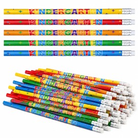 AmazingSpark 24 Pack Kindergarten Pencils for Kids Cute Pencils and Erasers for Back to School Supplies List for I'm Going to Kindergarten Spring Semester Year 2026 First Day of Classroom Reward Gift