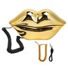 Electroplating Golden Lip Shape Telephone with Telephone Line for Home