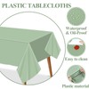3 Pack Sage Green Plastic Tablecloths Light Green Disposable Tablecloth