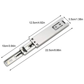 Heavy Duty Drawer Slides, 2 Pieces of 5 Inch Short Mini Drawer Slides Furniture Guide Rail Heavy Duty Full Extension Drawer Slides for Cabinets, Cupboards