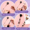 Sayglossy 6 Pcs Beadable Badge Reels with Bar Retractable Beaded