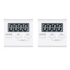 WANGCL 2 Pack White Large Digital Kitchen Timer, Magnetic Countdown