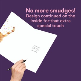 Thank You Cards for Thanks - Party Cat Kitten - Thankyou Cards for Friends Family Neighbour Teacher, Heartfelt Appreciation Card A5 Thank You So Much Greeting Cards