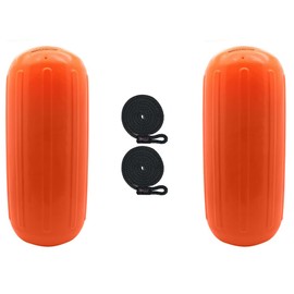 Extreme Max 3006.7729.2 BoatTector HTM Inflatable Fender Value 2-Pack - 8.5" x 20", Neon Orange