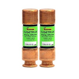 Bussmann BP/FRN-R-15 15 Amp Fusetron Dual Element Time-Delay Current Limiting Class RK5 Fuse, 250V UL Listed (Pack of 2)