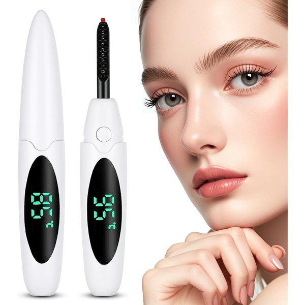 Heated Eyelash Curlers Electric Eyelash Curler with LED Display, 3