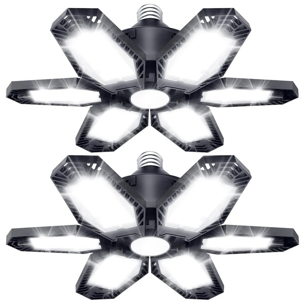 TANBABY 2 Pack LED Garage Lights, 150W Deformable Best Ceiling