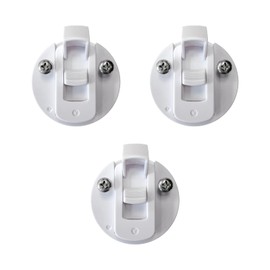 Haasweller 3 x Pull Lock Furniture Lock Like Push Lock White Lock for Motorhome Camper Extension Pressure Lock