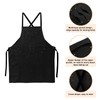 sourcing map Cotton Cooking Chef Aprons 26.8"x33" Adjustable Strap Cross