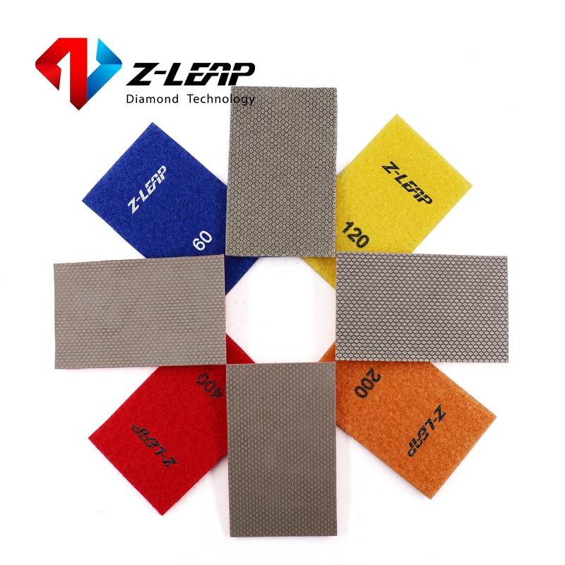 Z-LEAP Diamond Paper Sheet Electroplated Sandpaper Hook and Loop Nylon