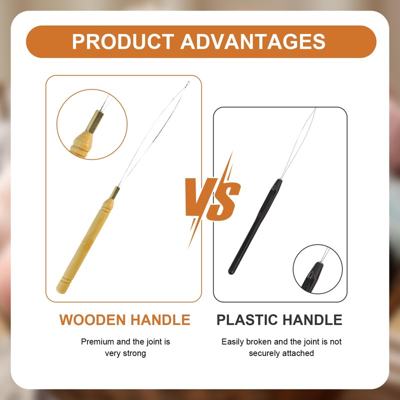 Bead Threader, 9 Pcs Hair Loop Styling Tool Beading Tools