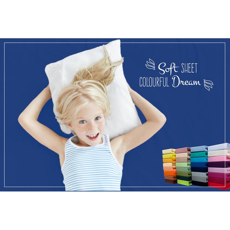 Fitted Sheet 100% Jersey Cotton 80/200 80 x 200 cm,