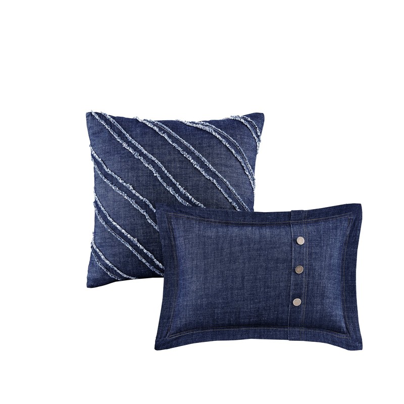 Woolrich Perry Oversized Denim Comforter Set Blue Full