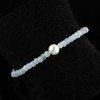 CRYSTALIS Natural Blue Lace Agate Beads Adjustable Bracelet with Elegant