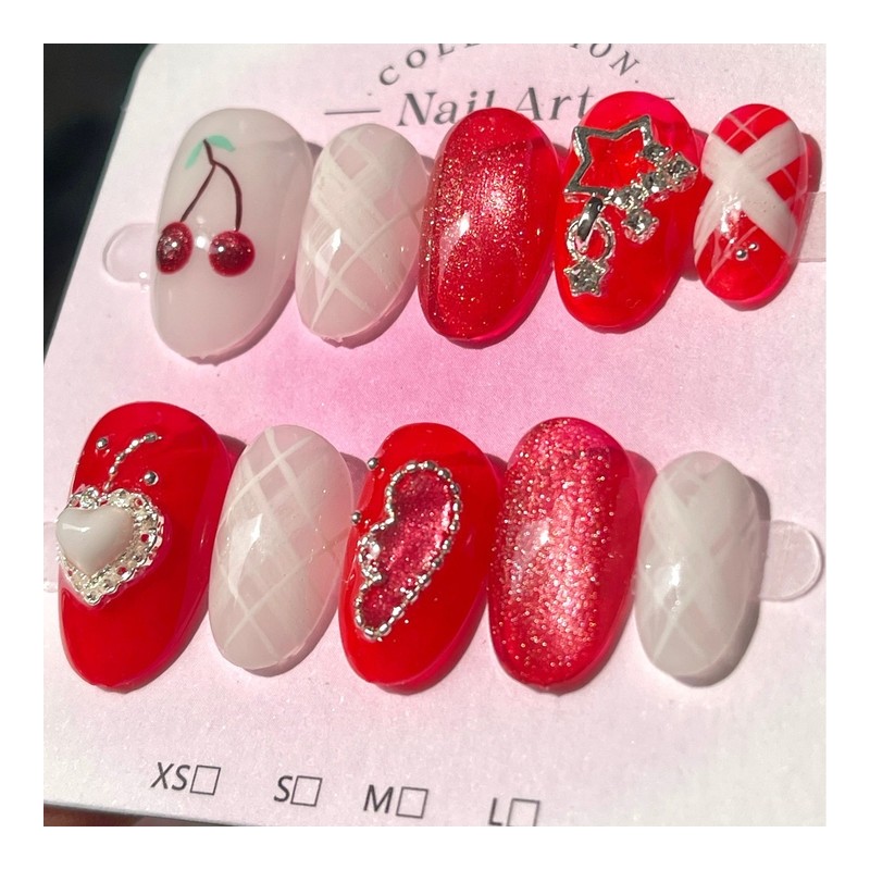 (3+1) Tsetse handmade nail tips - Coffin Ballet / (3+1)